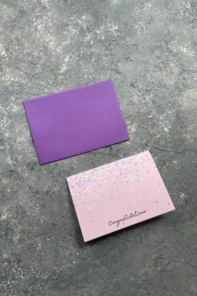 Greeting Card Congratulations Confetti Multi Colour