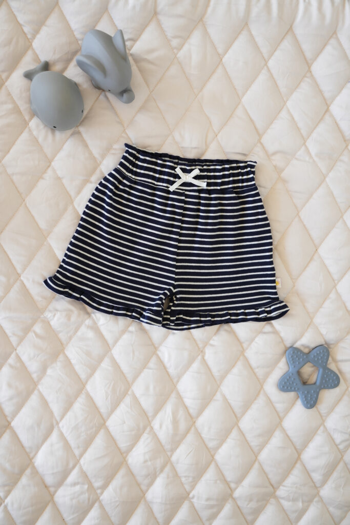 Short With Frill Navy Stripe