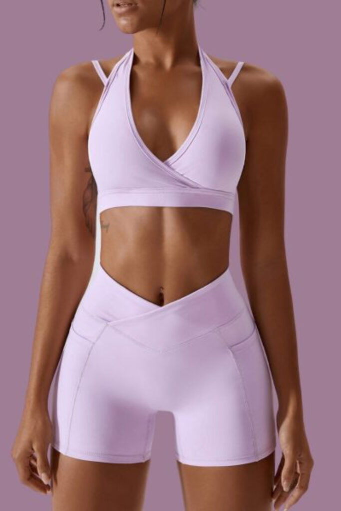 Feel Good Scrunch Yoga Shorts Purple