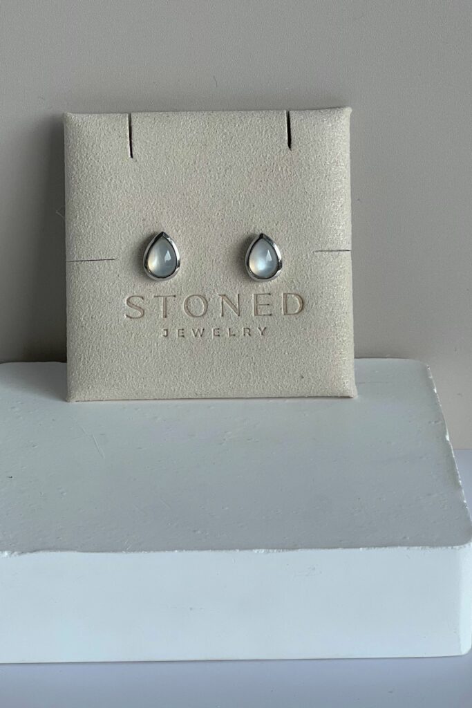 Moonstone Studs