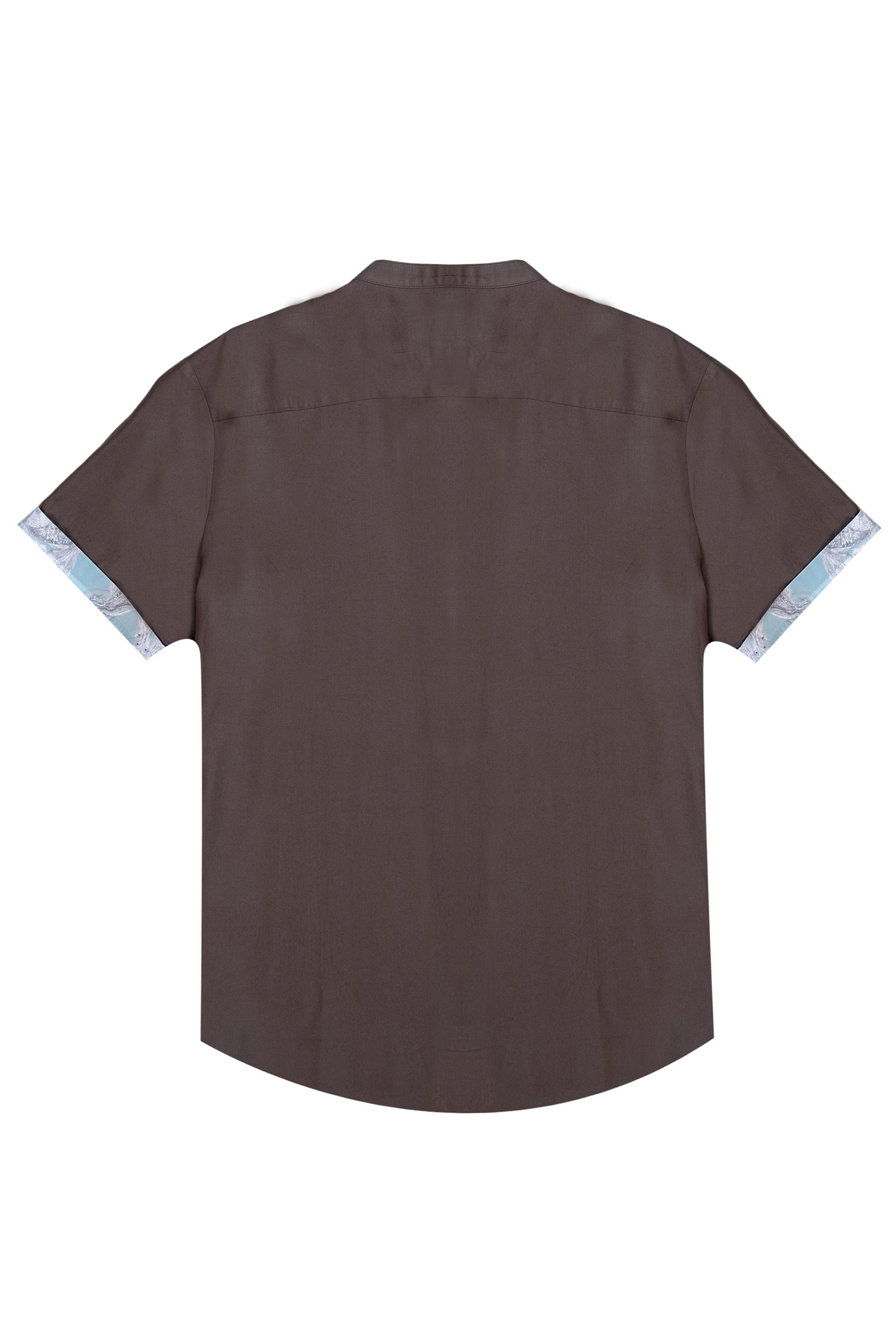 Charcoal Contrast Cuff Shirt - Image 3