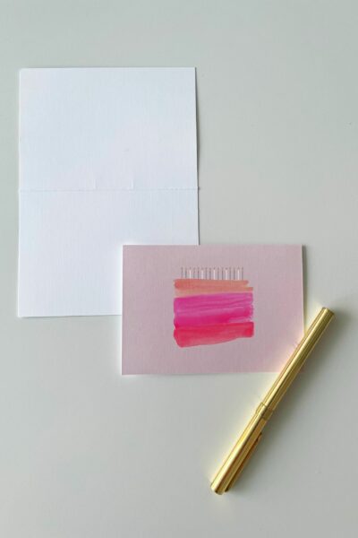 Tiered Cake With Candles Greeting Cards