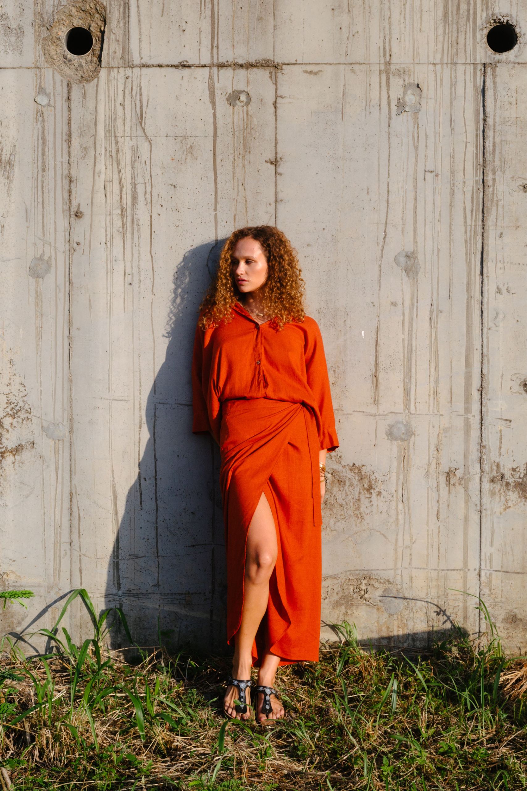 Shanna Papaya Skirt - Image 3