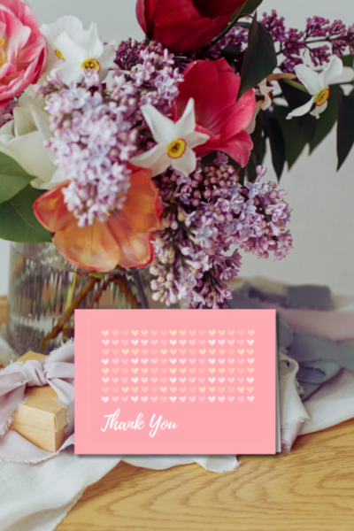 Thank You Mini Hearts Greeting Cards