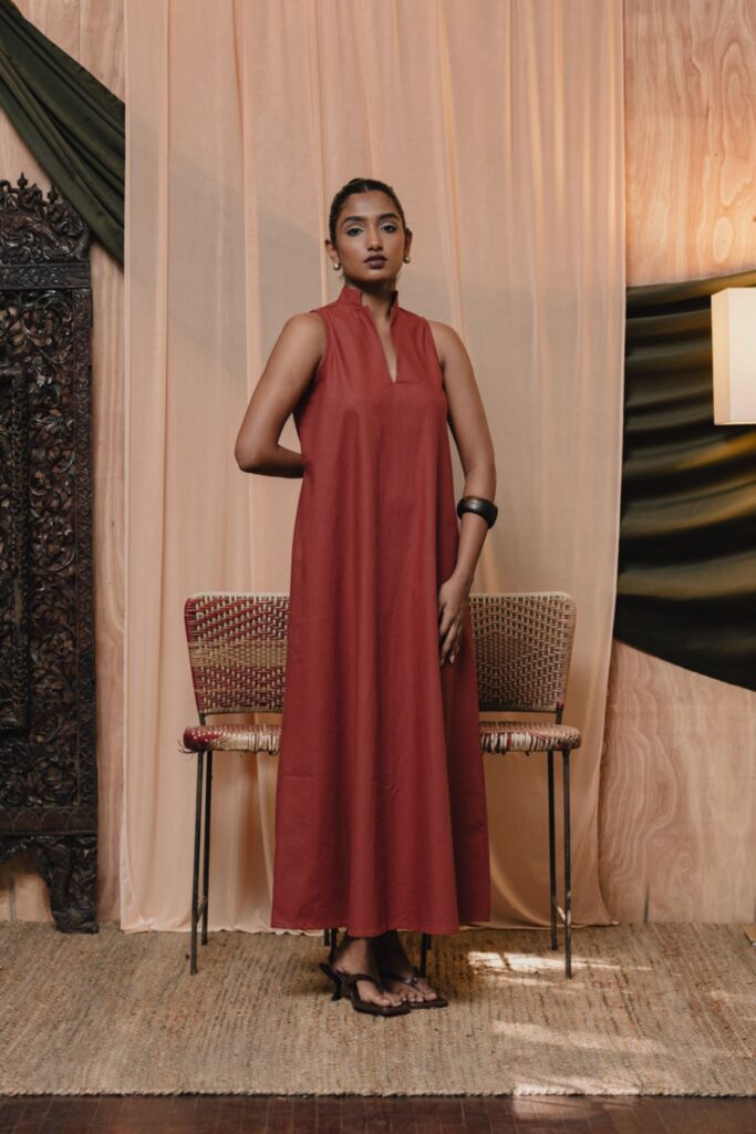 Twiggy Dress - Rust