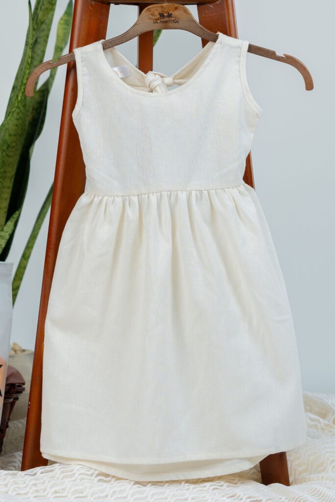 Bow Back White Dress