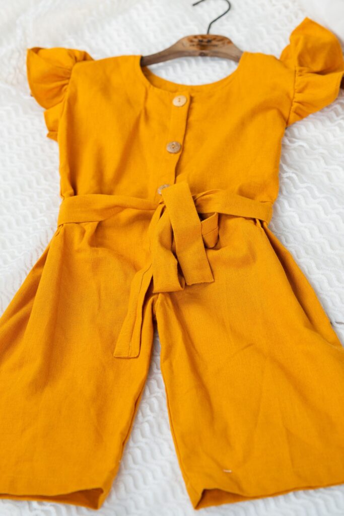 Ruffle Romper Yellow