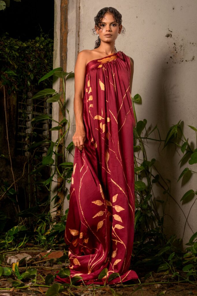 Autumn Leaves Grecian Dress