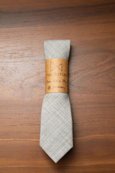 Brayden Stone Grey Slim Tie