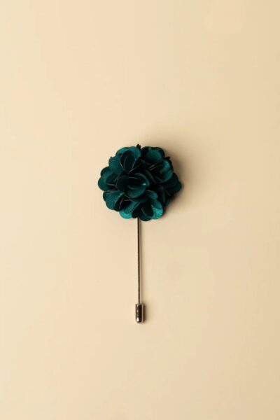 Peony - Emerald Green Lapel Pin