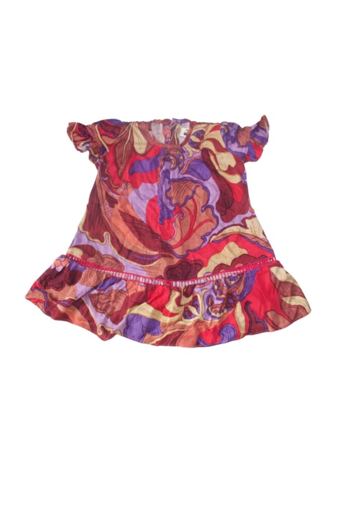 Evelyn Purple Paisley Dress