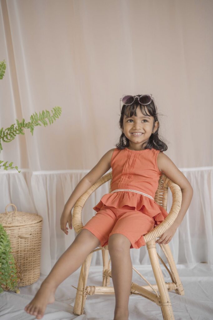 Harper Orange Summer Playsuit