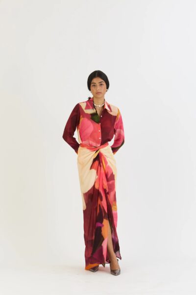 Cherry Shirt & Skirt Set