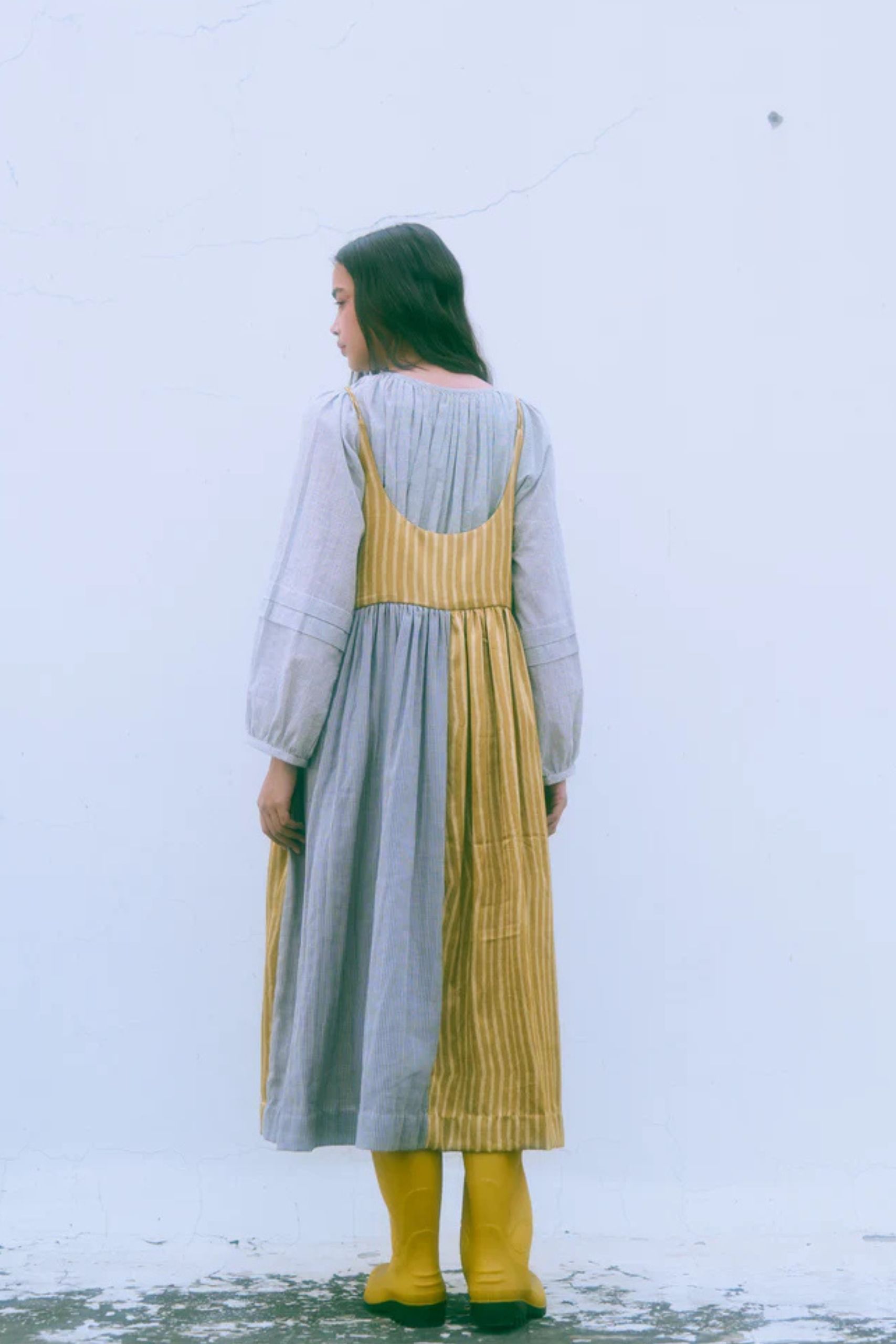 Alice Ochre Slip Dress - Image 3