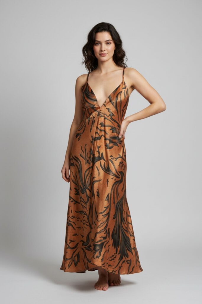 Batik Dress Orange Fire