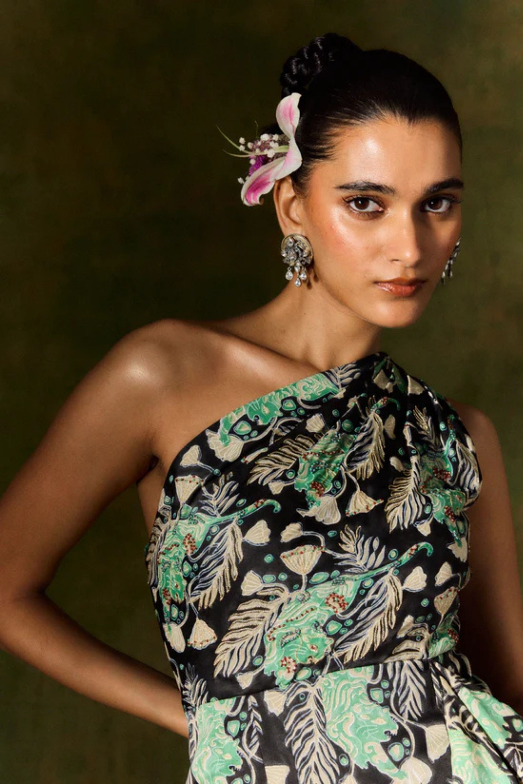 Gulsher Rind Gulsher One Shoulder Dress - The Design Collective Store