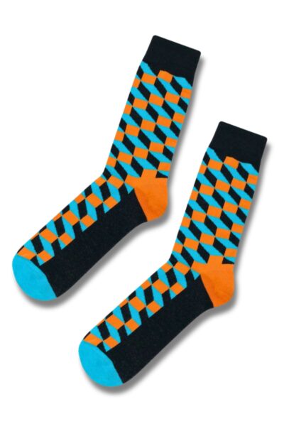 Timeless Tones Orange & Blue Socks