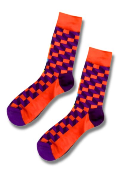 Timeless Tones Orange & Purple Socks
