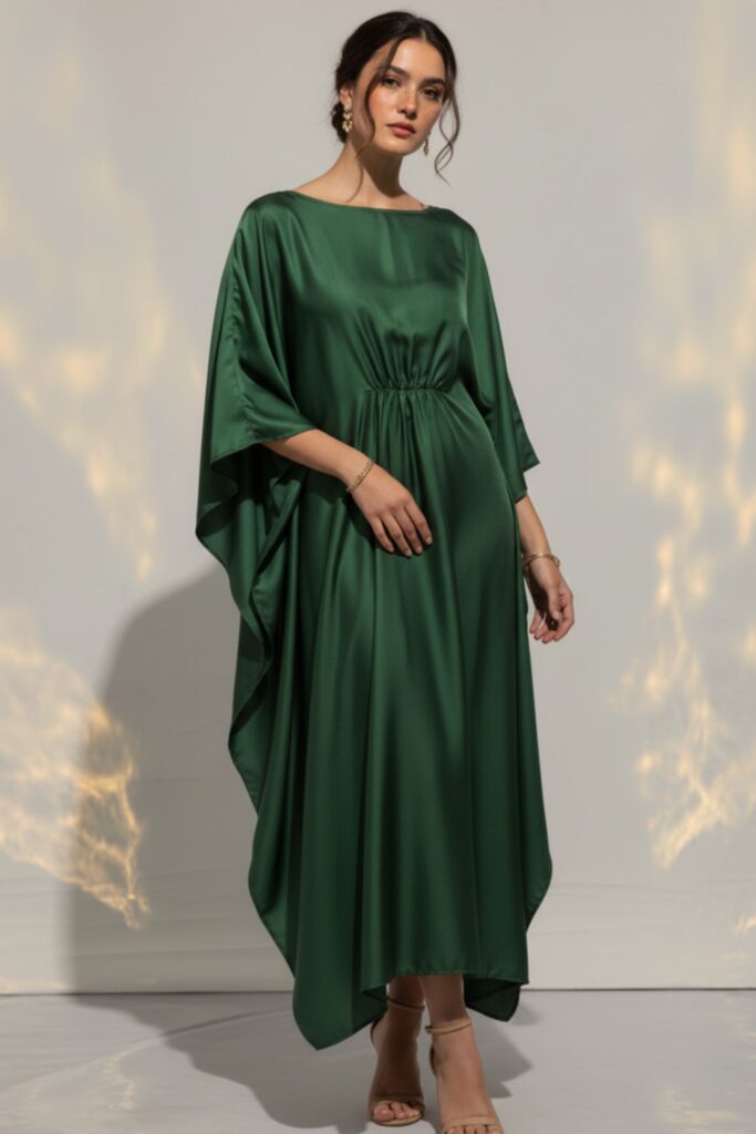 Mia Kaftan In Dark Green