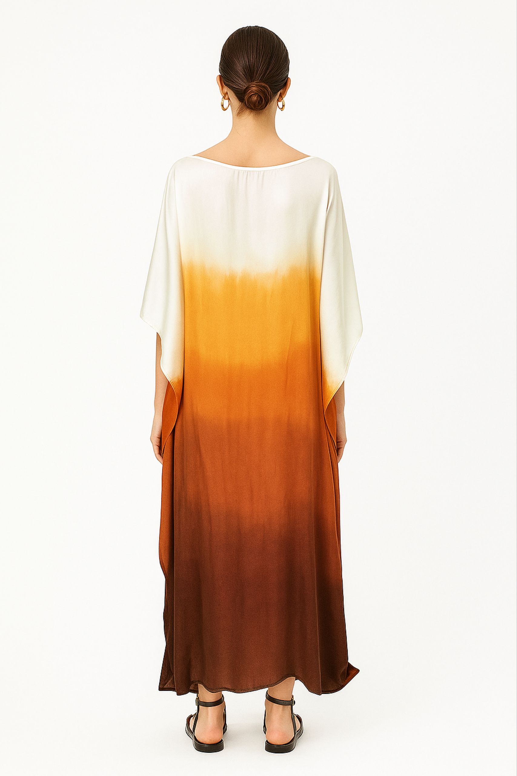 Orange & White Ombre Kaftan - Image 2