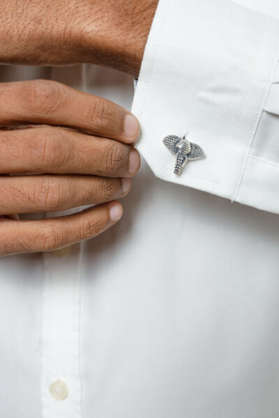 Handcrafted Elephant Sapphire Cufflink