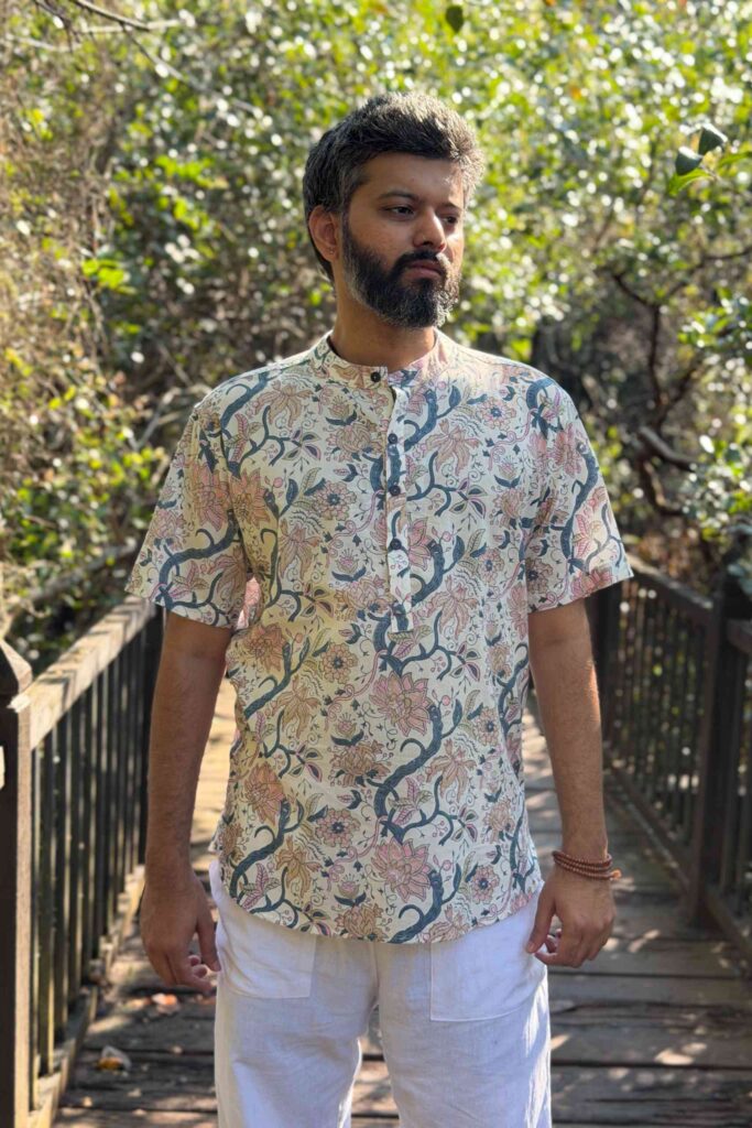 Jaali Chinese Collar Shirt