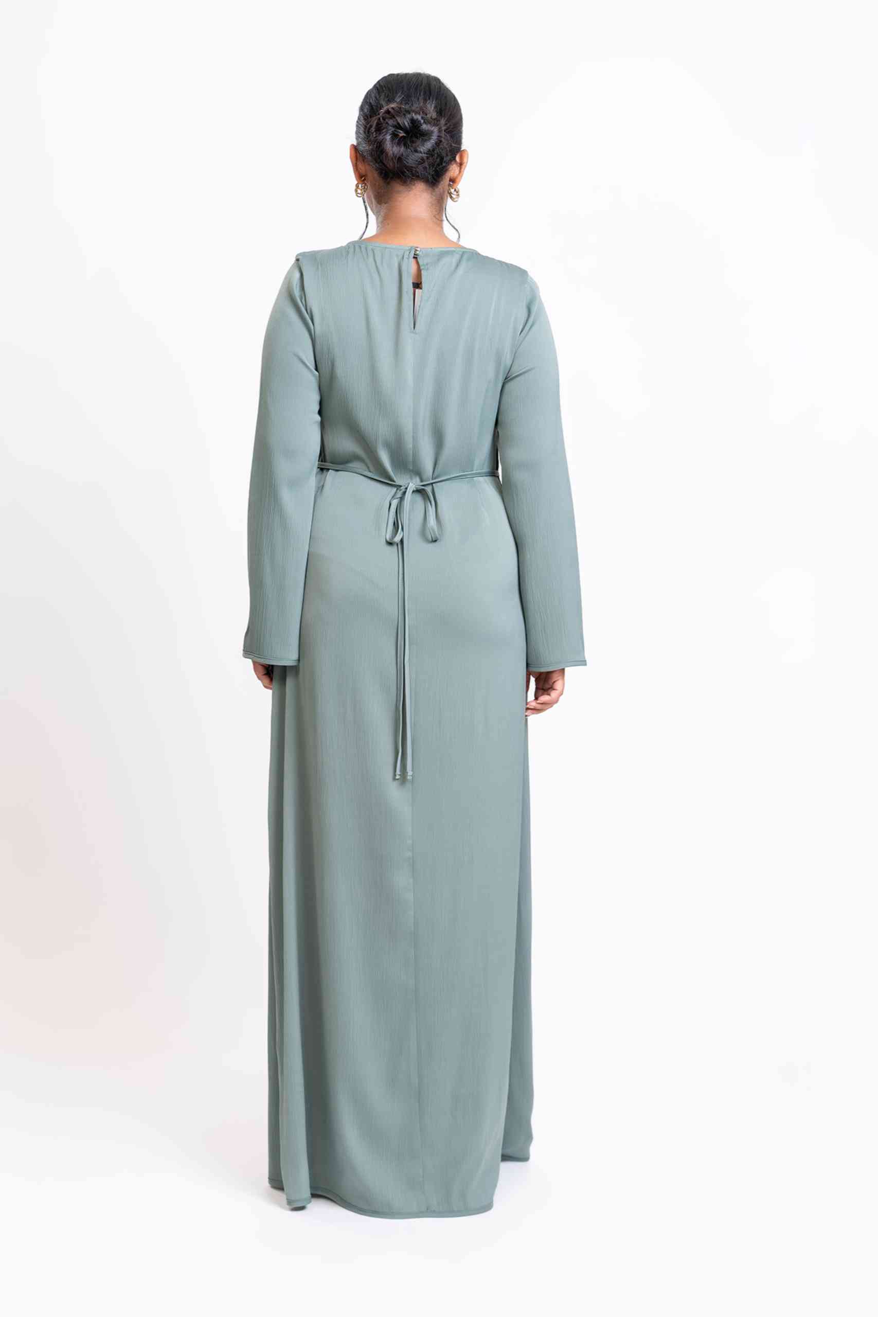 Green Front Lace Dress - Image 4