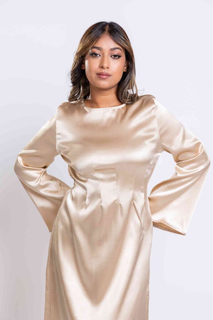 Gold Dart Waist Maxi