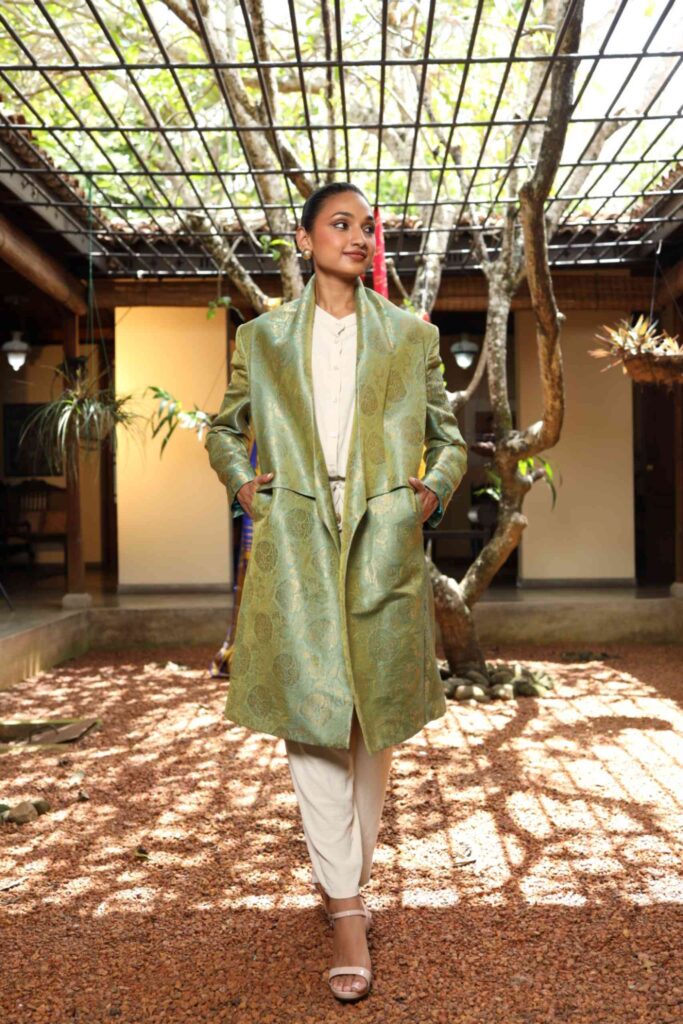 Varanesi Blue Trench Coat