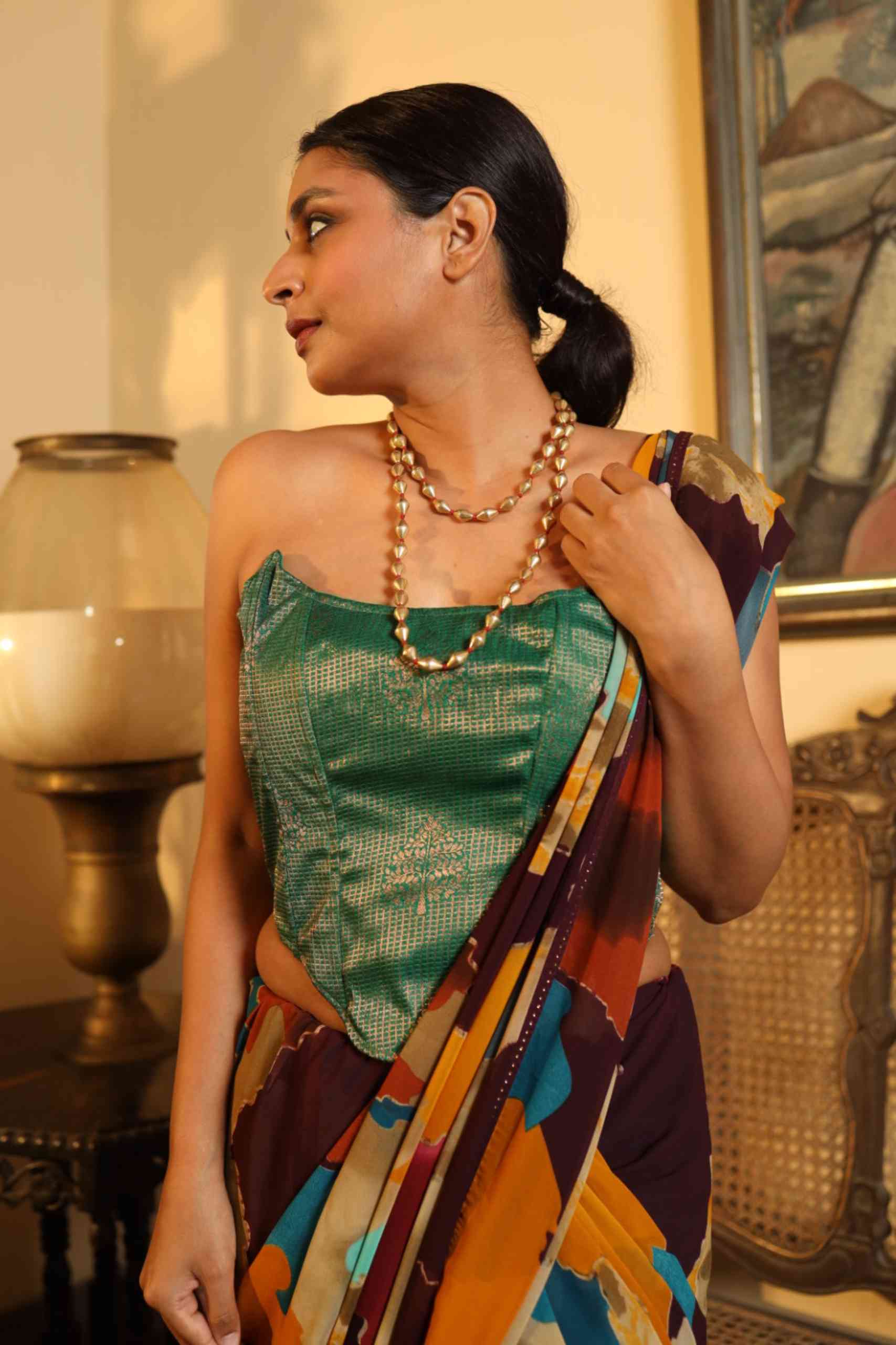 Green Adjustable Corset