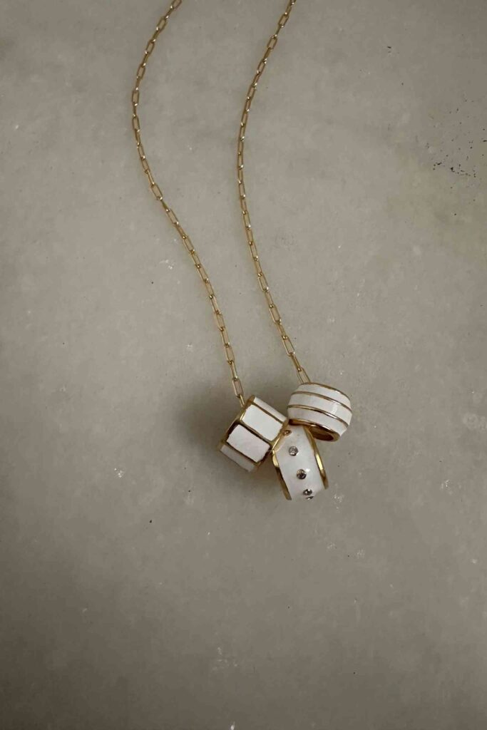 White Beverly Necklace
