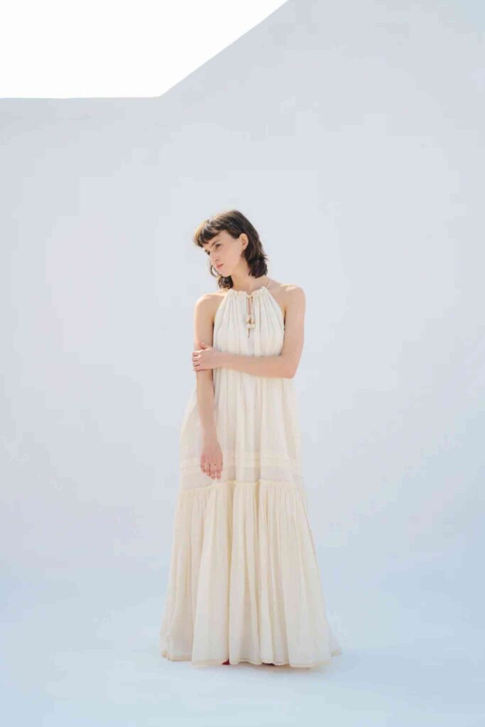 Ava Maxi Dress Ecru