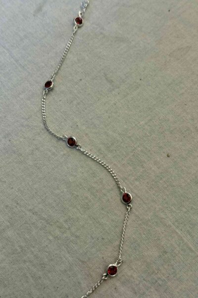 Garnet Chain Bracelet
