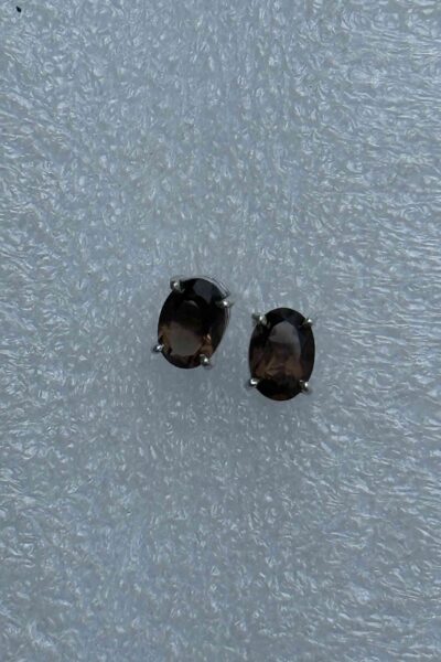 Smoky Quartz Studs