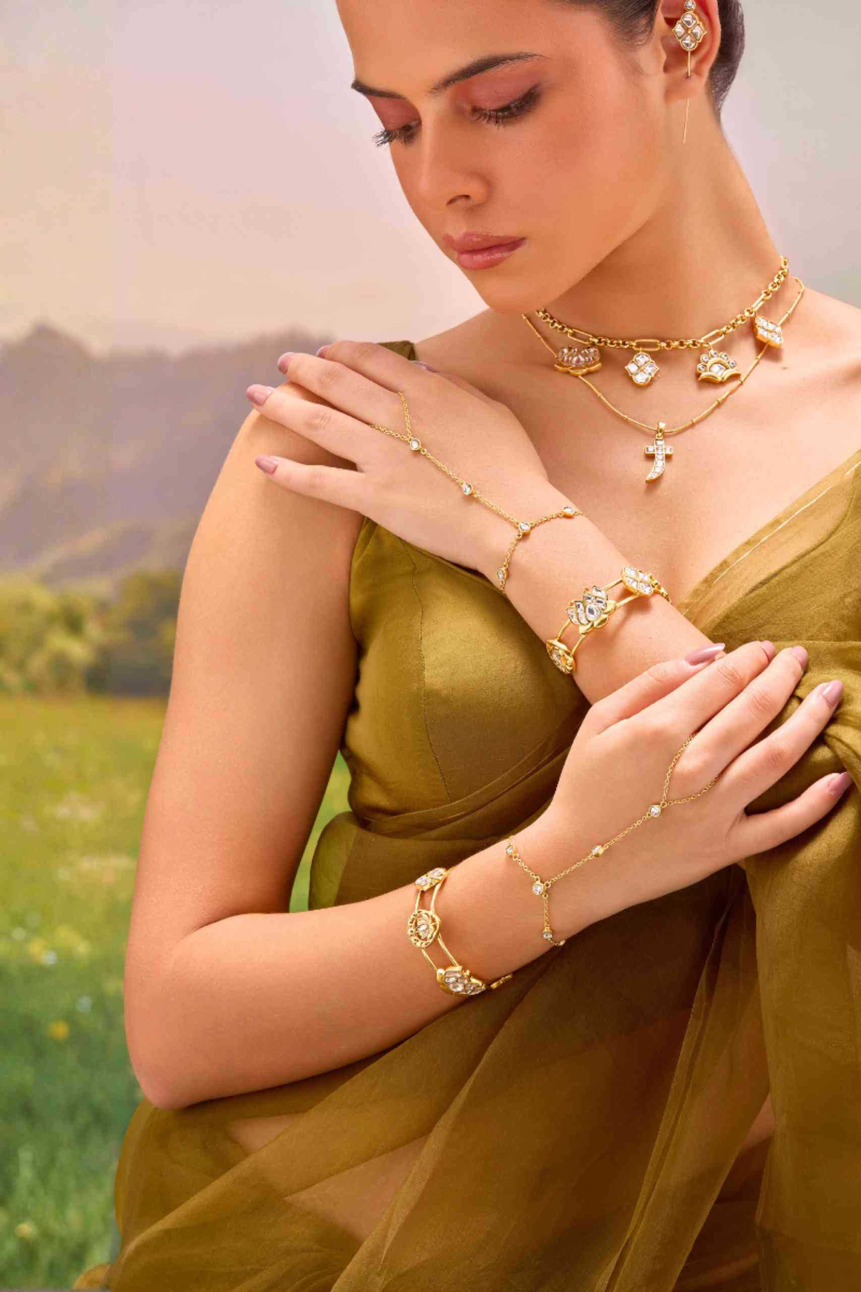 Noor Kamal Polki Cuff - Image 3