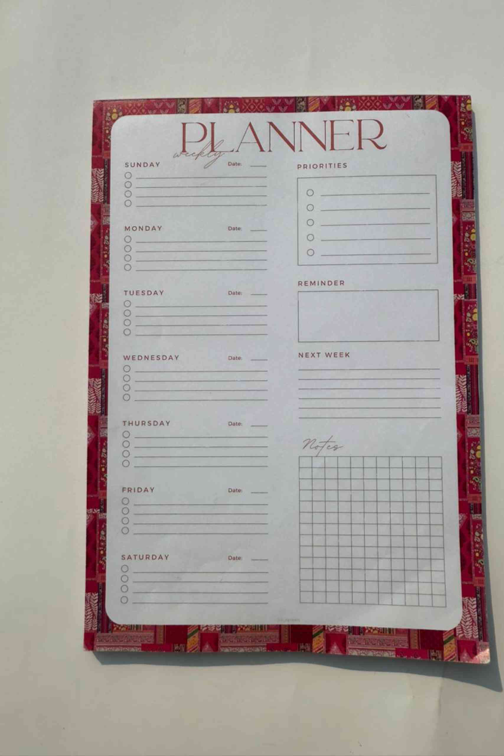 Handmade Block Print Planner - Image 2