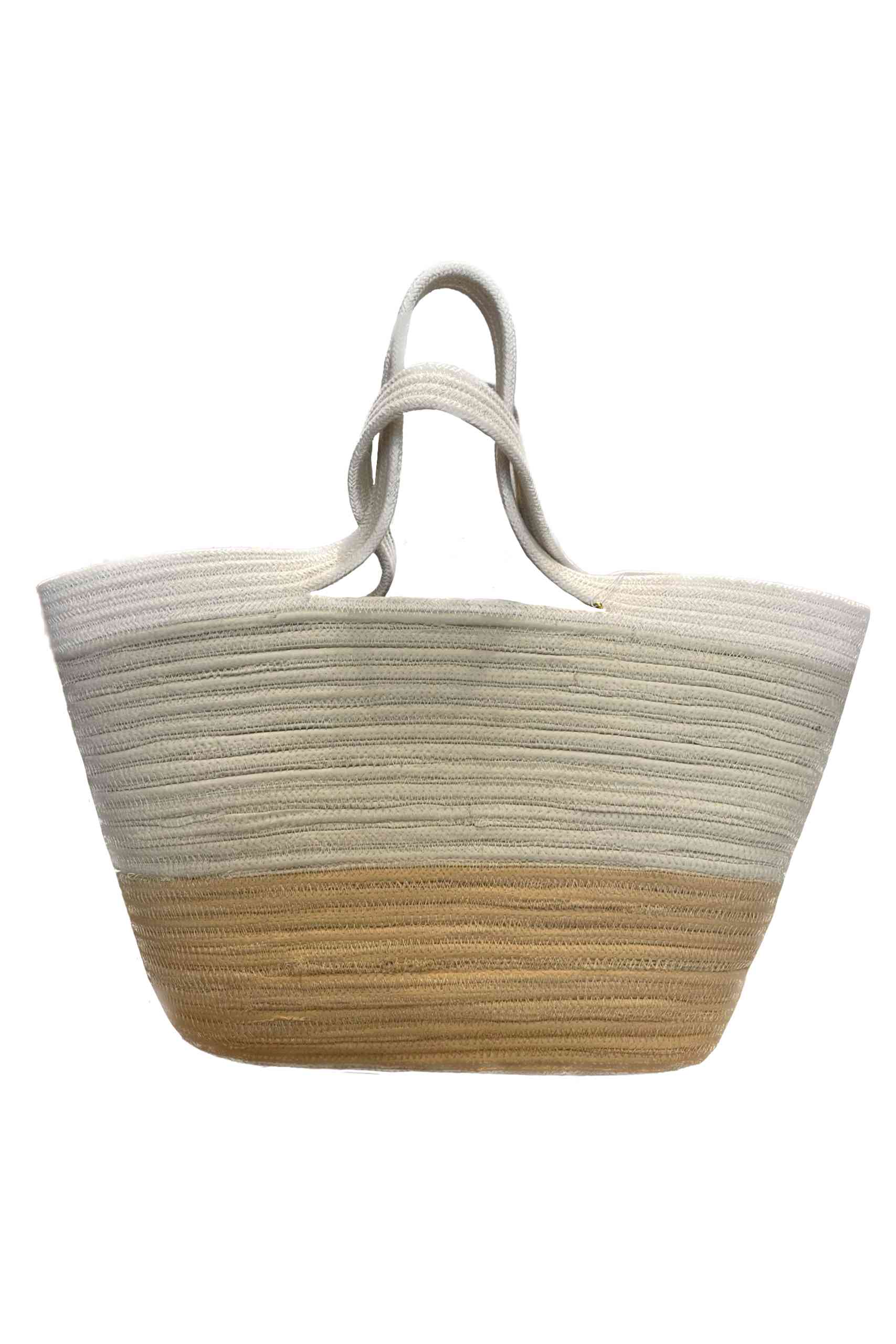 Colour Block Large Tote- Baige