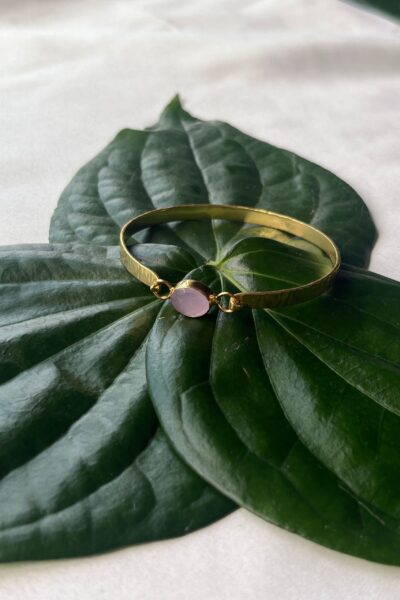 Rose Quartz Adjustable Cuff