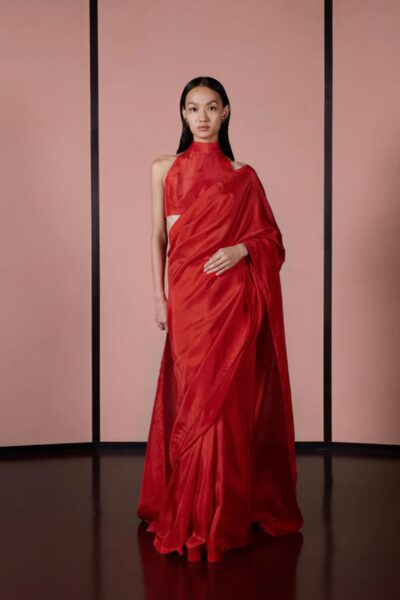 Ruby Red Saree