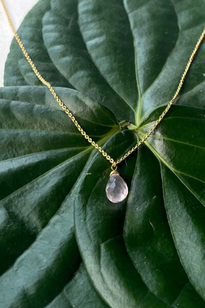 Rose Quartz Briolette Necklace