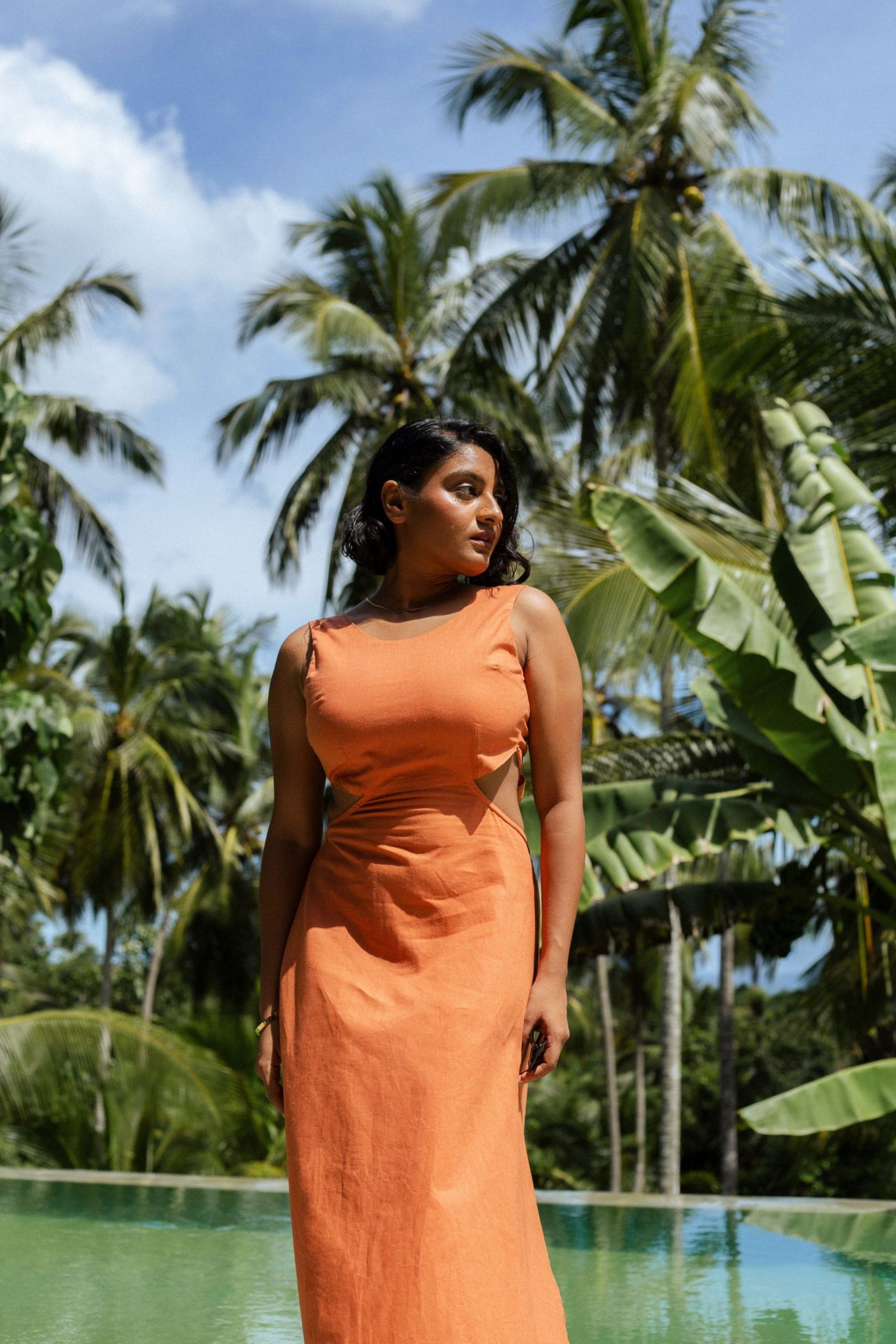 Faya Orange Dress