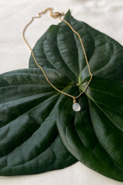 Rainbow Moonstone Briolette Necklace