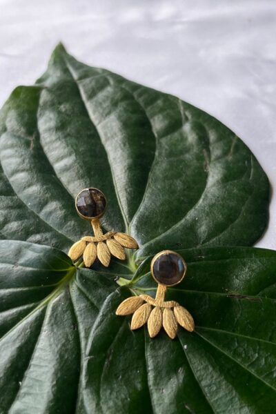 2-in-1 Lotus Studs - Labradorite