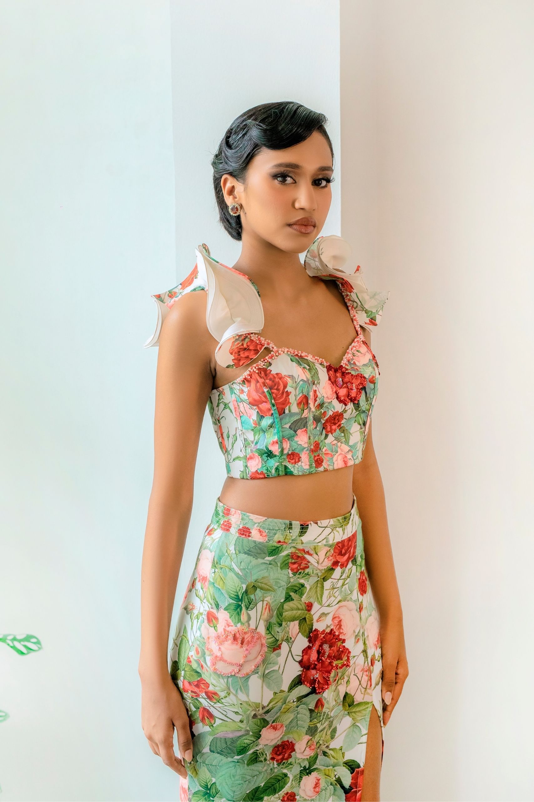 Red Rose Ruffle Top - Image 2