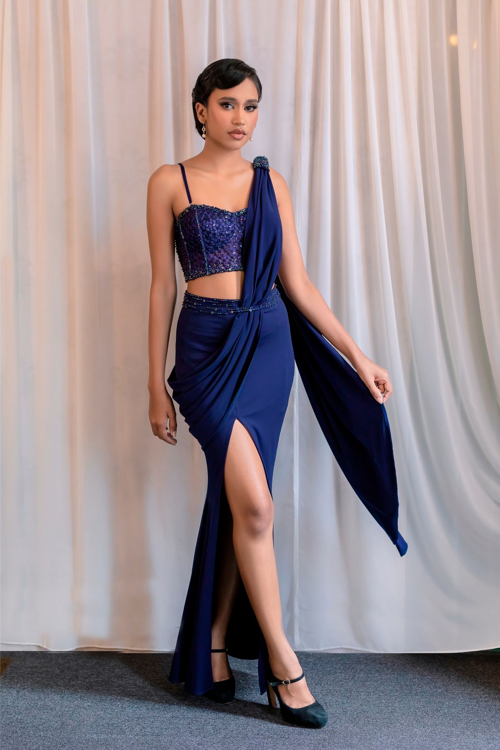Blue Lace Corset - Image 2