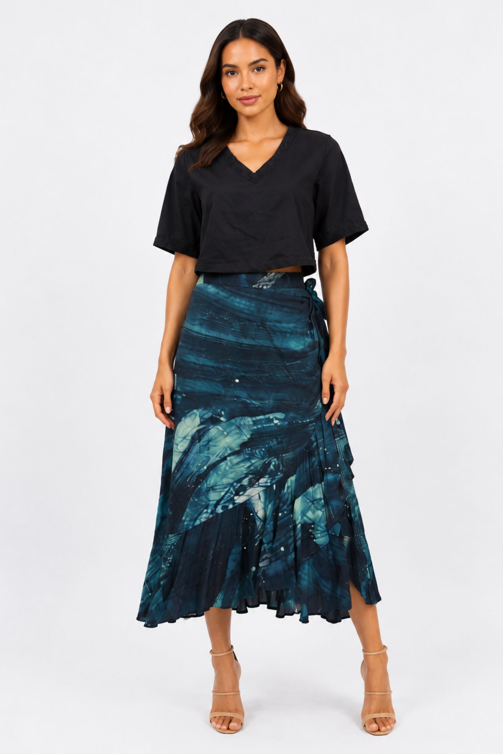 Wrap Around Skirt-Green