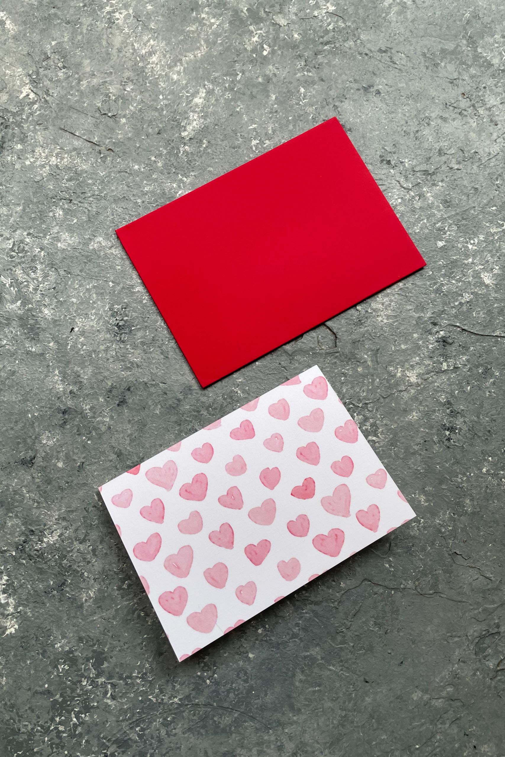 All Over Hearts Pink Greeting Card