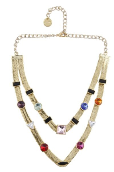 2 Layered Candy Necklace Gold