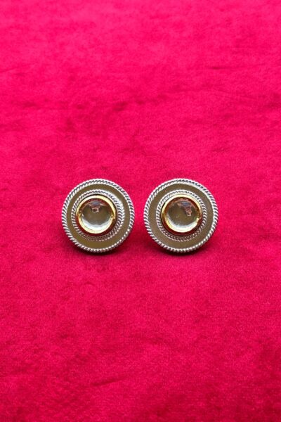 Polki Dot Studs Silver