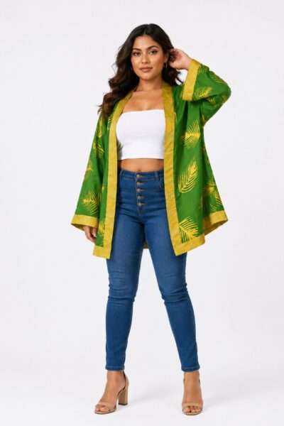 Overall Beach Coverup-Green
